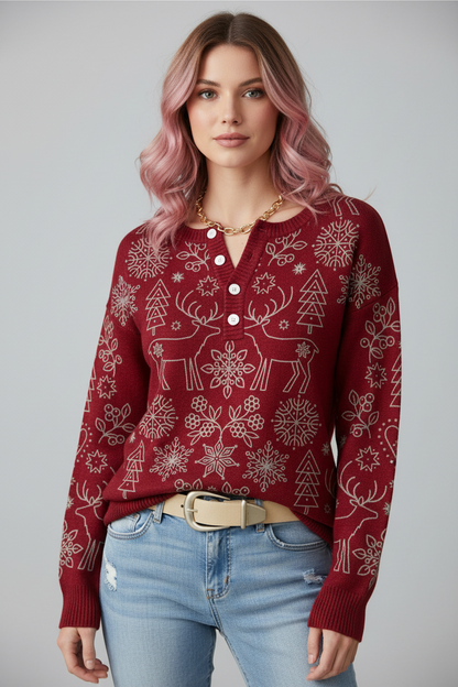 MIRA WINTERDEER™ – PRENDA FESTIVA CÁLIDA Y REFINADA