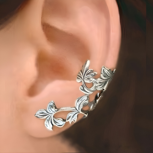 EAR CUFF PÉTALOS DE PLATA