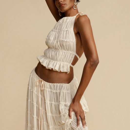 Solene – Conjunto veraniego top y falda