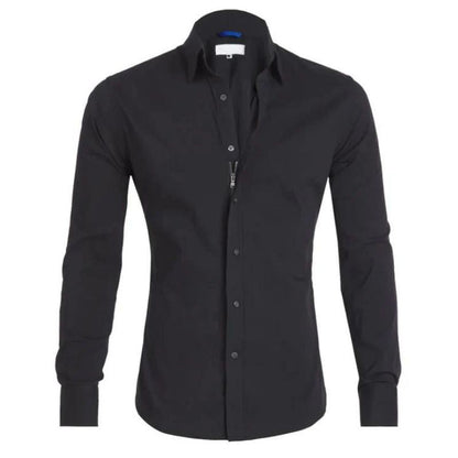 LEO – Camisa con cremallera resistente a las arrugas