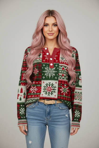 SANNE PATCHJOY™ – PRENDA FESTIVA CLÁSICA Y ACOGEDORA