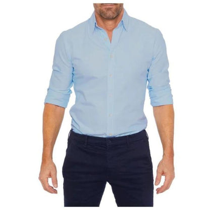 LEO – Camisa con cremallera resistente a las arrugas