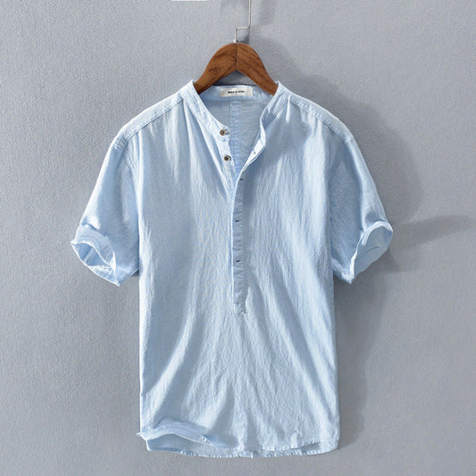 Damian – Camisa algodón-lino elegante y cómoda