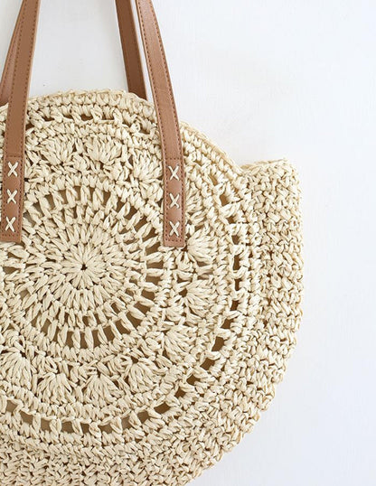 Moon Bella – Bolso redondo de rafia