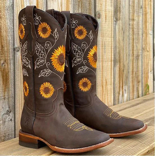 HEZA | BOTAS  WESTERN CON BORDADO FLORAL