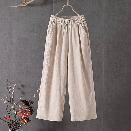 PANTALONES LINO MUJER n.38426