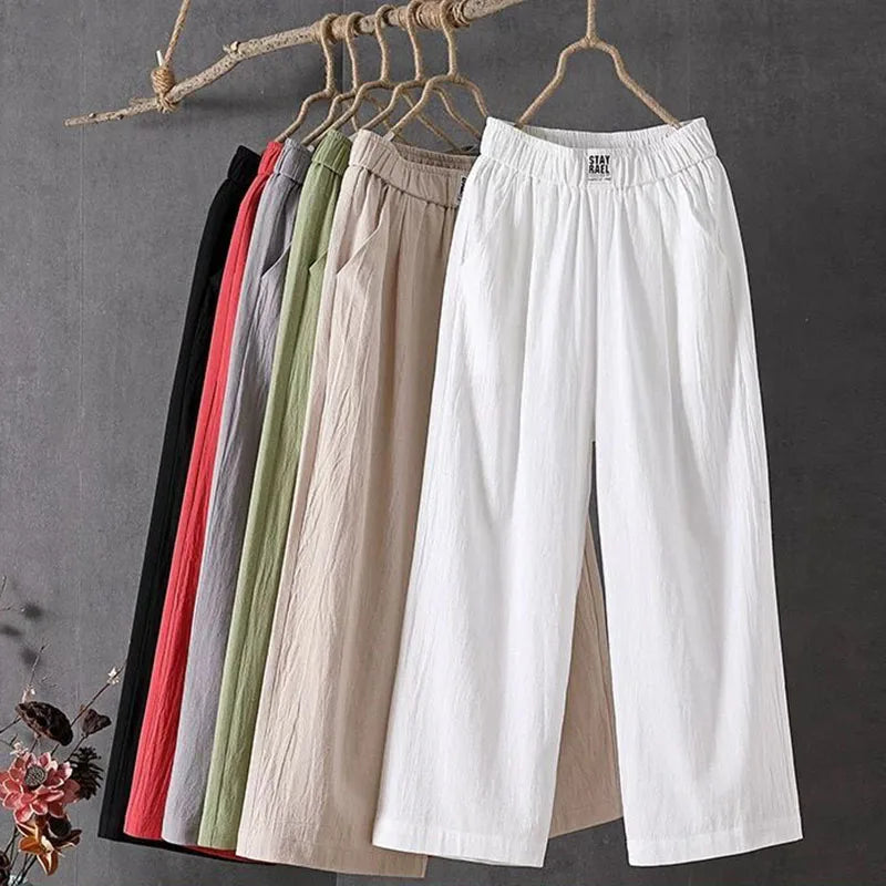 PANTALONES LINO MUJER n.38426