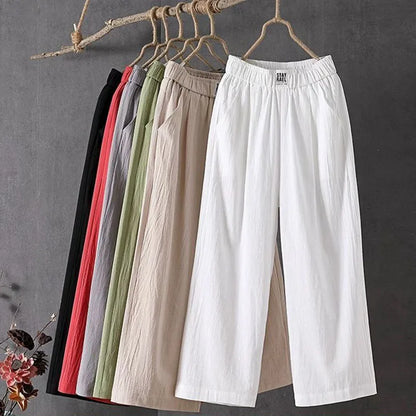 PANTALONES LINO MUJER n.38426