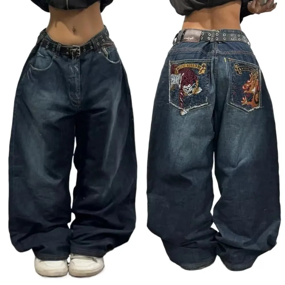 JEANS HIGH STREET WIDE LEG CINTURA ALTA