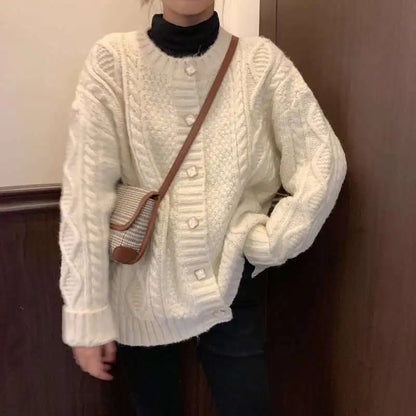 Marzia | Cardigan morbido in lana intrecciata