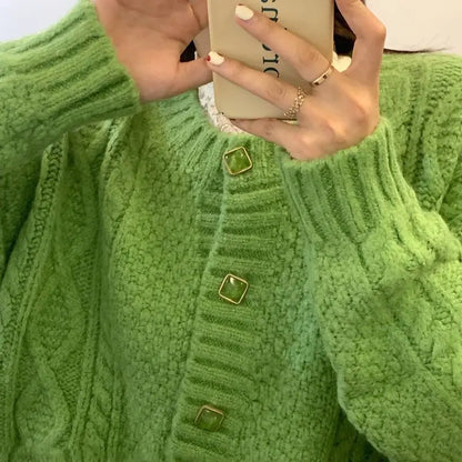 Marzia | Cardigan morbido in lana intrecciata