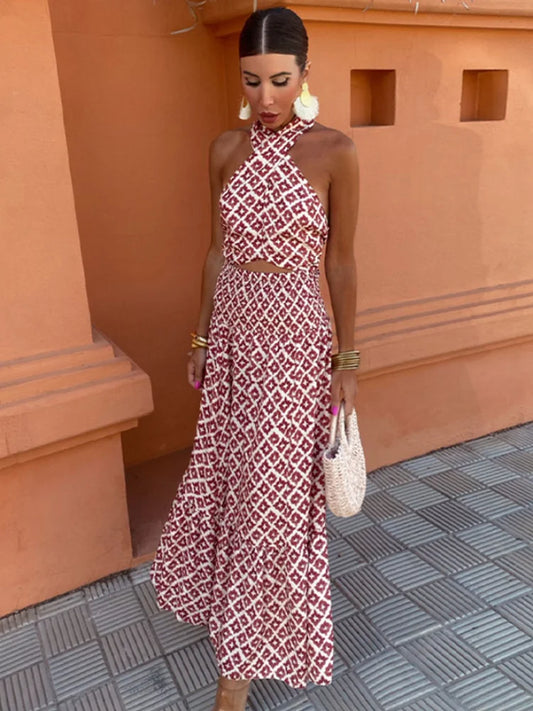 Mickay | Vestido midi con hombros descubiertos