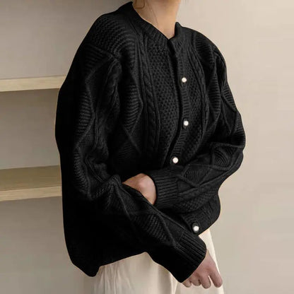 Marzia | Cardigan morbido in lana intrecciata