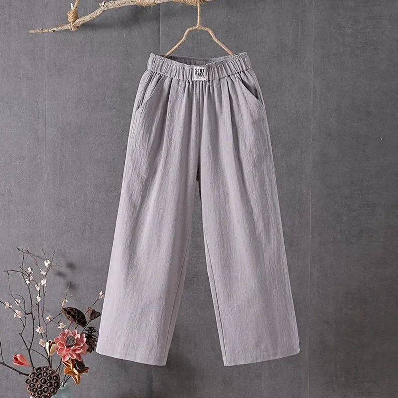 PANTALONES LINO MUJER n.38426