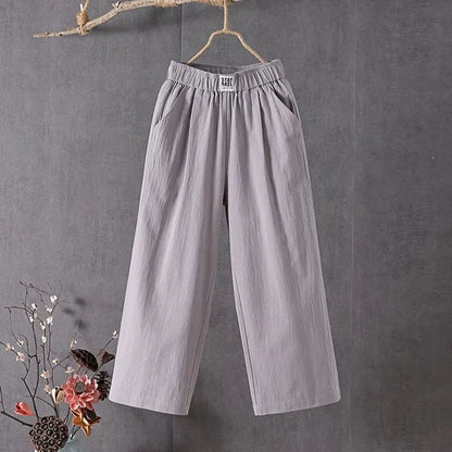 PANTALONES LINO MUJER n.38426