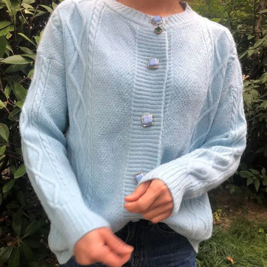 Marzia | Cardigan morbido in lana intrecciata