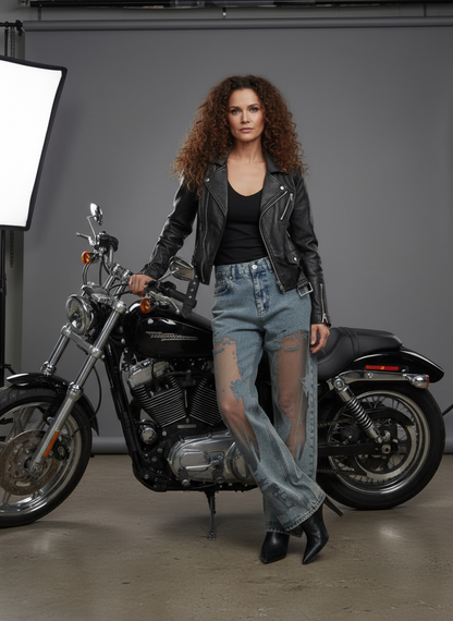 VAQUEROS DE CORTE REGULAR | MALLA TRANSPARENTE PREMIUM