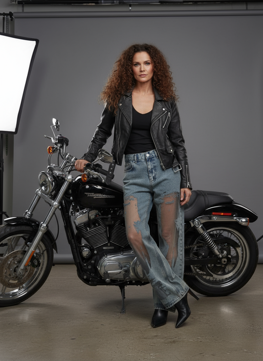 VAQUEROS DE CORTE REGULAR | MALLA TRANSPARENTE PREMIUM