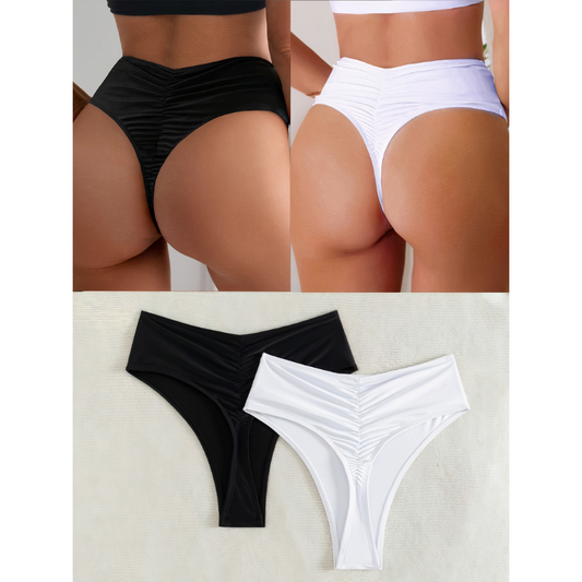 High-Waist Bikini  – Braguita Biquini Tanga estilo talle alto