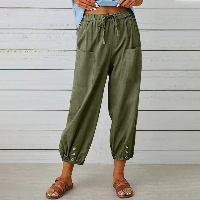 Amelia – Pantalones de verano elegantes para mujer madura