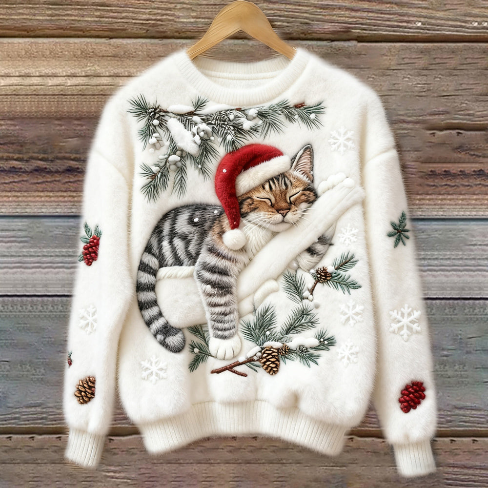 GATTOINVERNO™ | JERSEY NAVIDEÑO EFECTO PELUCHE 3D