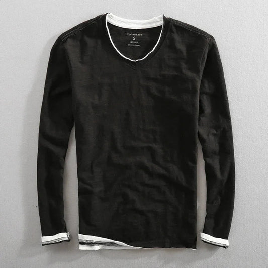 Camiseta de algodón de manga larga