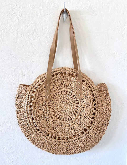 Moon Bella – Bolso redondo de rafia