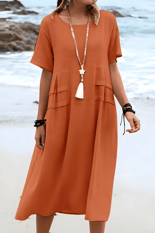 Celia – Vestido casual con efecto vientre plano