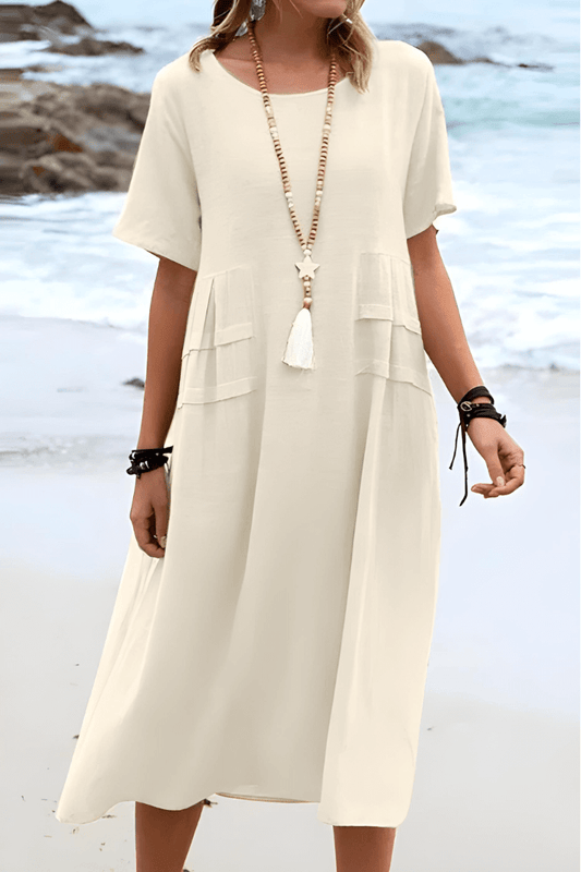 Celia – Vestido casual con efecto vientre plano