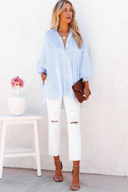 CAMISA OVERSIZE DE RAYAS n.624981