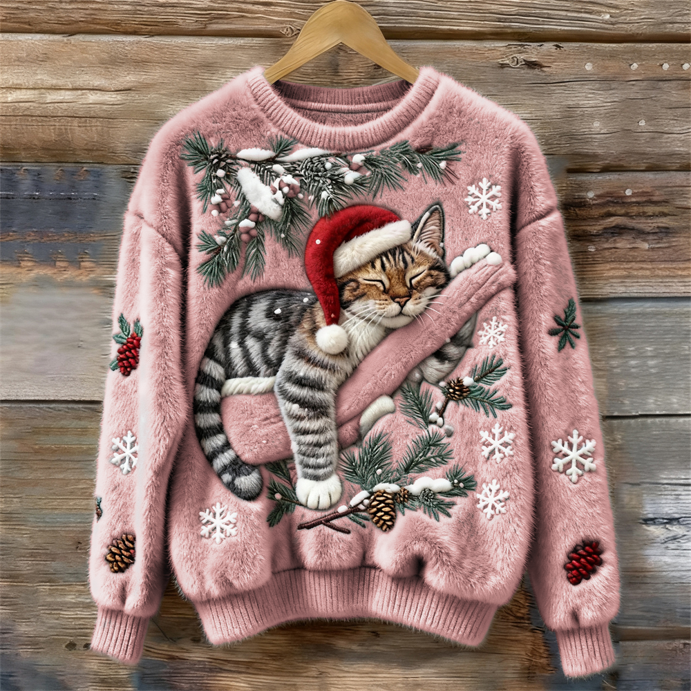 GATTOINVERNO™ | JERSEY NAVIDEÑO EFECTO PELUCHE 3D