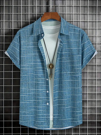Gael – Camisa de Rayas a Cuadros de Estilo Moderno