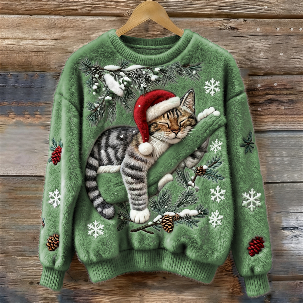 GATTOINVERNO™ | JERSEY NAVIDEÑO EFECTO PELUCHE 3D