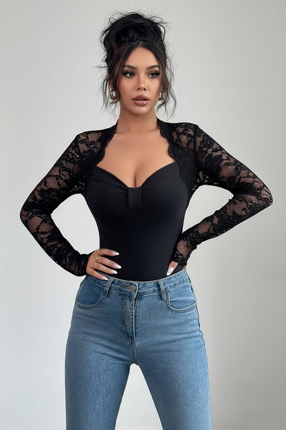 CALYPSA | TOP DE ENCAJE ESCOTE CORAZÓN