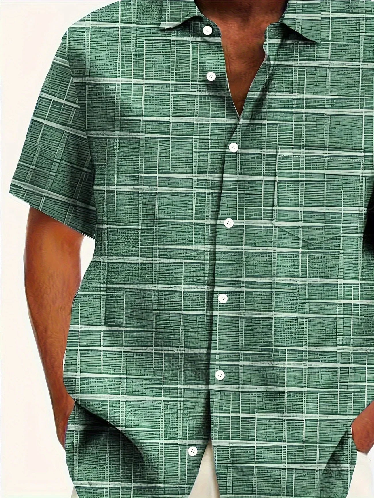 Gael – Camisa de Rayas a Cuadros de Estilo Moderno