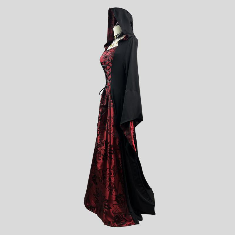 VESTIDO VINTAGE GÓTICO VAMPIRO w.62481