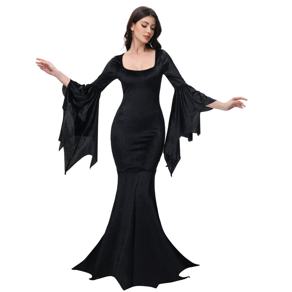 VESTIDO DE SIRENA ESTILO MORTICIA w.53927