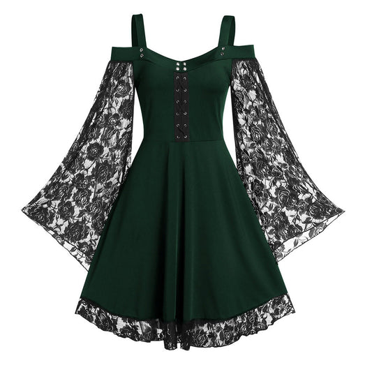 VESTIDO GÓTICO CON ENCAJE w.83542