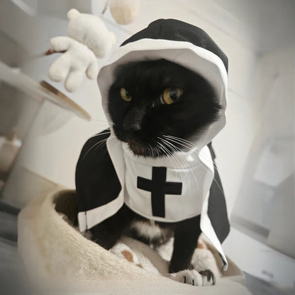 DISFRAZ DE MONJA PARA MASCOTAS w.57382