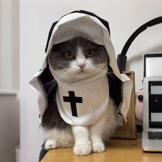 DISFRAZ DE MONJA PARA MASCOTAS w.57382
