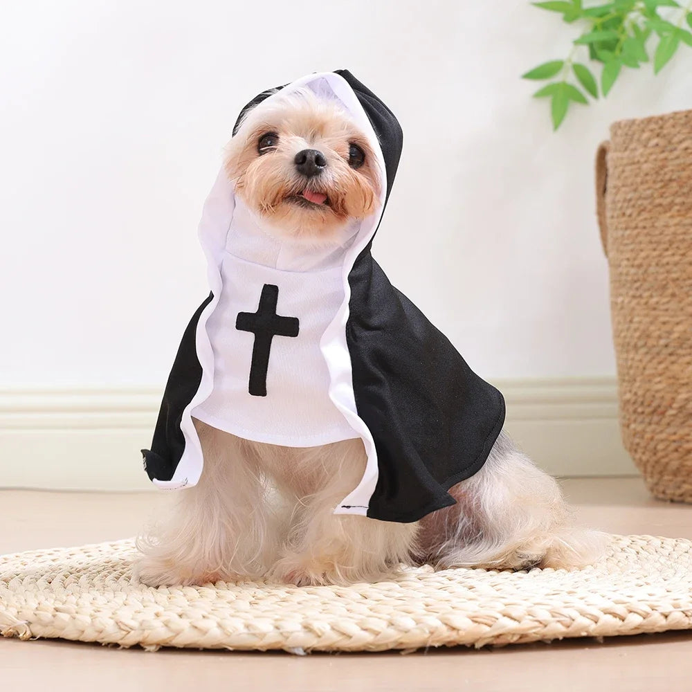 DISFRAZ DE MONJA PARA MASCOTAS w.57382