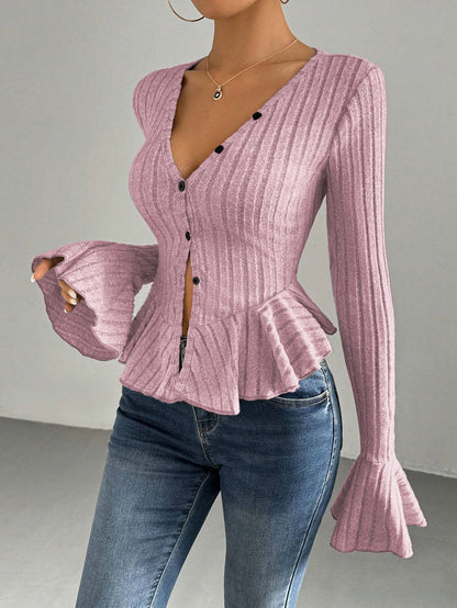 ELVARA | TOP ELEGANTE CON VOLANTES