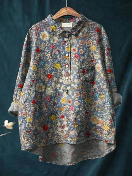 Lily – Blusa con estampado floral y corte favorecedor