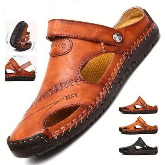 Taurus – Sandalias cerradas de piel suave y transpirable para hombre