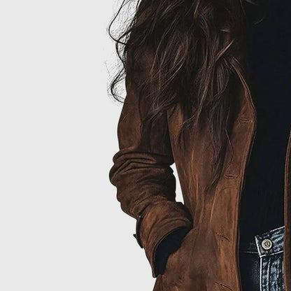 ABRIGO LARGO DE GAMUZA | TOP BESTSELLER