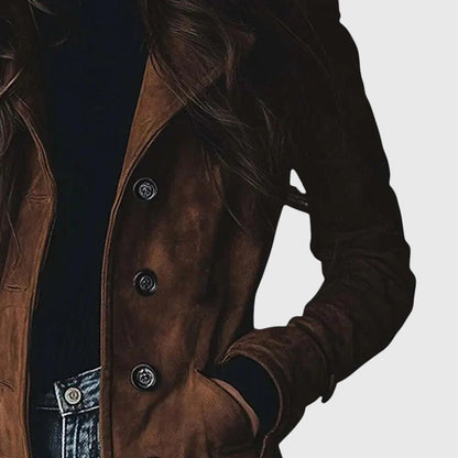 ABRIGO LARGO DE GAMUZA | TOP BESTSELLER