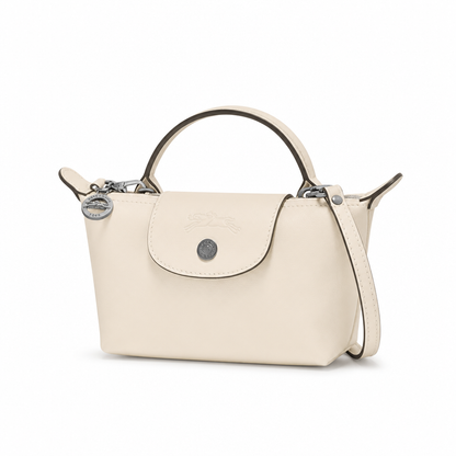 Mini Bolso de Piel Longcham Blanco