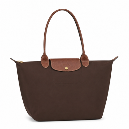Bolso Tote Grande Longcham Marrone Scuro