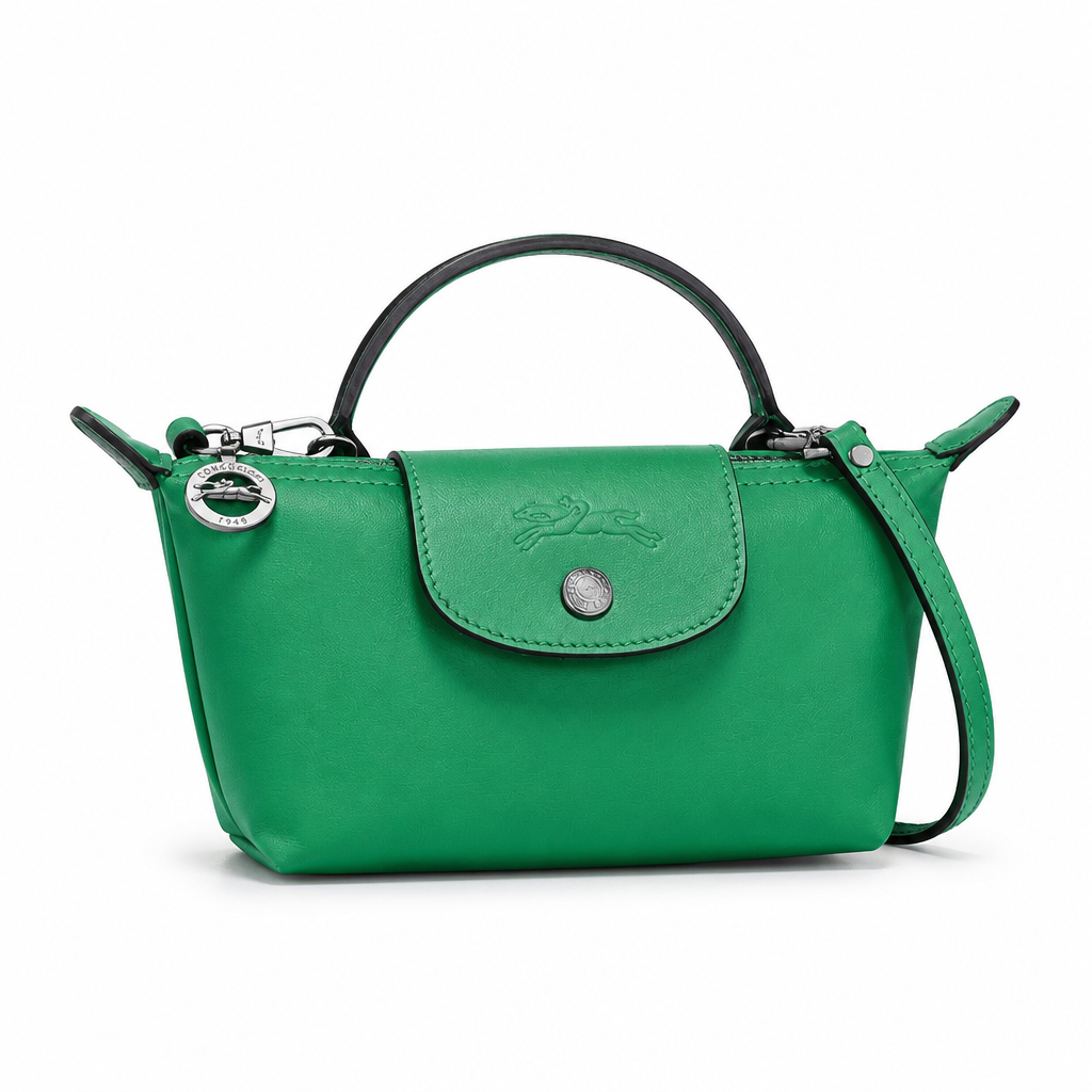 Mini Bolso de Piel Longcham Verde