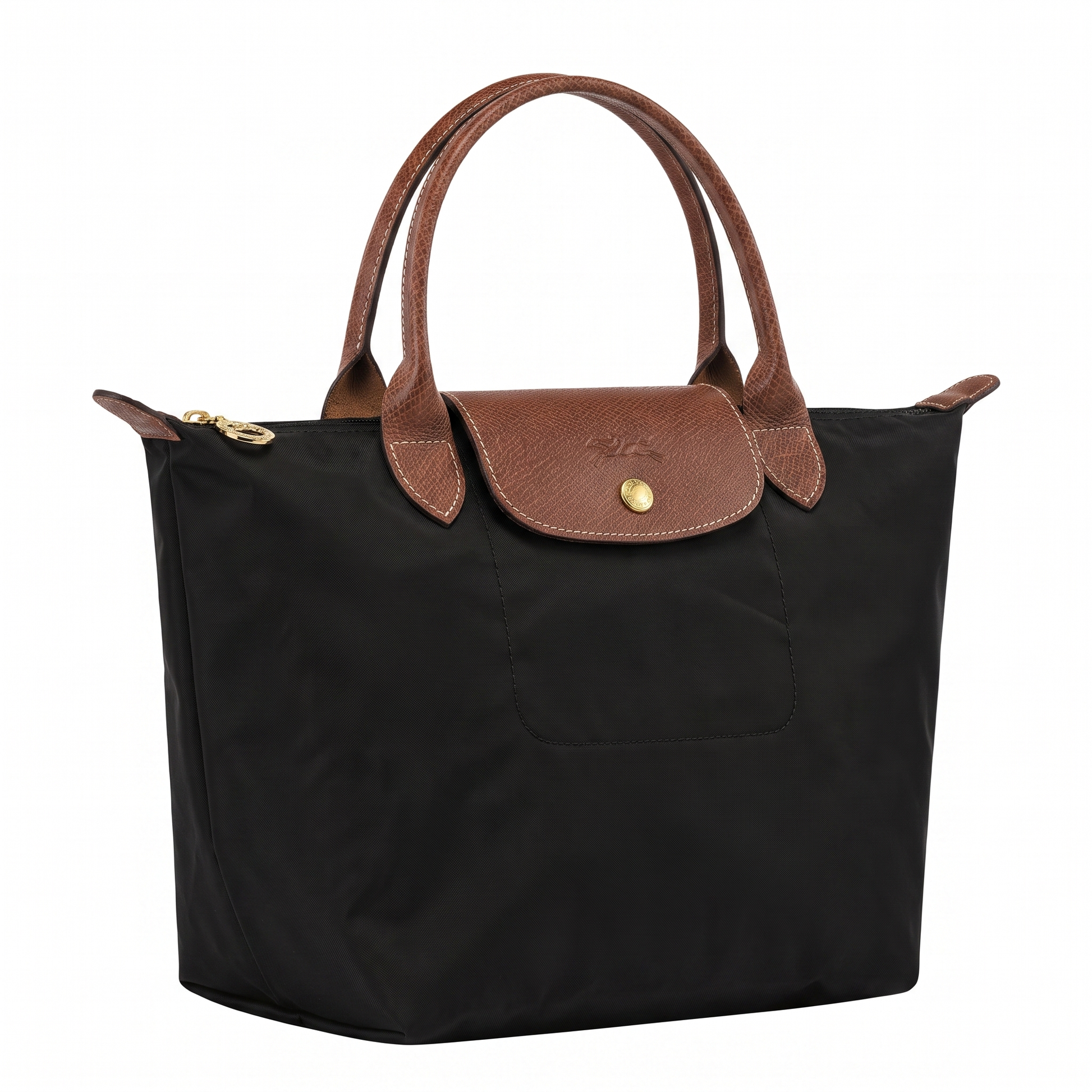 Bolso Tote Mediano Longcham Negro angulo